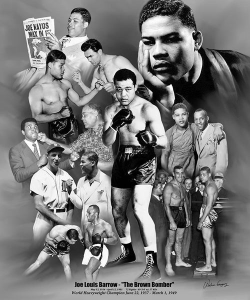 Framed Joe Louis by Wishum Gregory | 11 x 8 ½