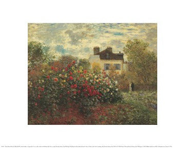 Artist Garden in Argenteuil by Claude Monet Wall Art Décor 16 x 20 inch Art Print
