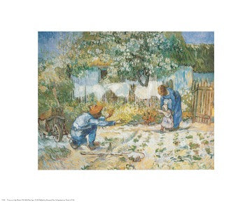 First Steps by Vincent van Gogh - Classic Art Print, 16x20 " Wall Decor