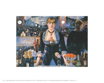Edouard Manet Bar at the Follies Bergere Wall Art Print - 8x10 " Iconic Décor