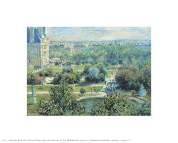 Claude Monet View of Tuileries Gardens Art Print - 8x10 " Impressionist Wall Decor
