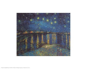 Vincent van Gogh Starlight Over the Rhone, 1888 - 8x10 " Wall Art Print | Famous Art Décor