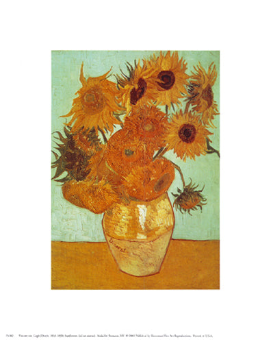 Framed Sunflowers by Vincent van Gogh | 10 x 8