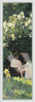 Framed Havepartie met Marie Kroyer (Detail) by Peter Severin Kroyer