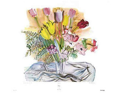 Framed Tulipes by Raoul Dufy | 23 x 29