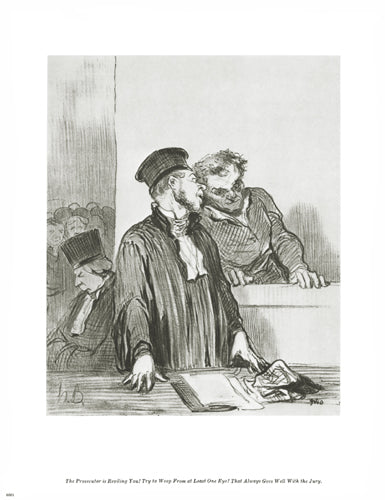 Framed The Prosecutor is Reviling You by Honoré Daumier | 13 x 10