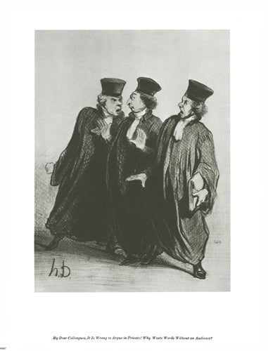 Framed It Is Wrong to Argue in Private by Honoré Daumier | 13 x 10