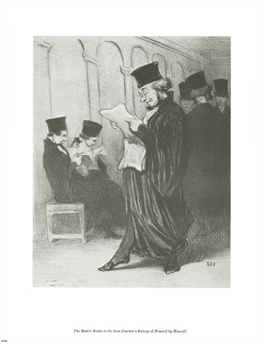 Framed A Eulogy of Himself by Himself by Honoré Daumier | 13 x 10