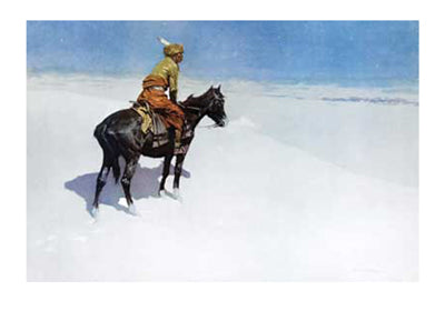 Framed The Scout: Friends or Enemies? by Frederic Remington