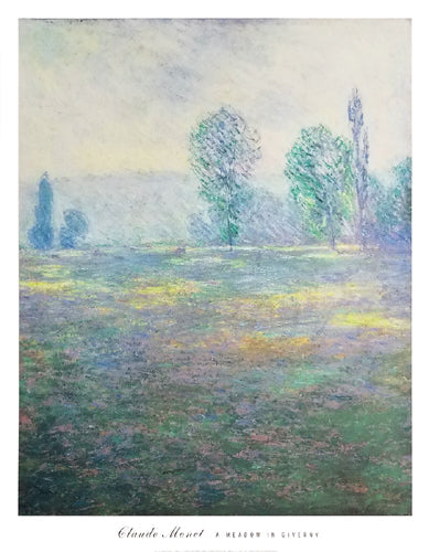 Framed Meadow in Giverny by Claude Monet | 31 x 24