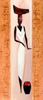 Nubile Nubian III by Alfred Gockel - Vibrant Abstract Art Print