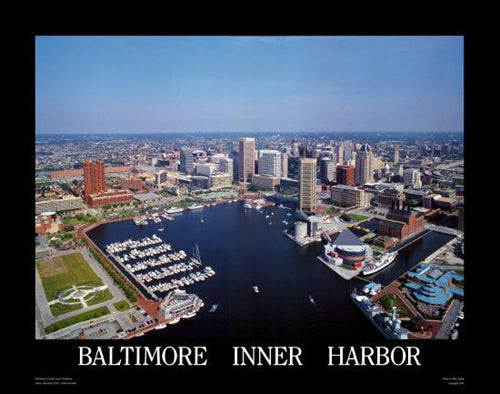 Baltimore Inner Harbor by Mike Smith Wall Art Décor 22 x 28 Art Print