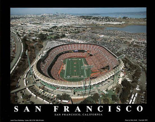 San Francisco, California - 3Com Candlestick Park 49ers by Mike Smith Wall Art Décor 22 x 28 Art Print