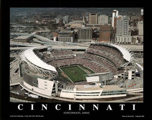Cincinnati, Ohio - Bengals at Paul Brown Stadium by Brad Geller Wall Art Décor 22 x 28 Art Print