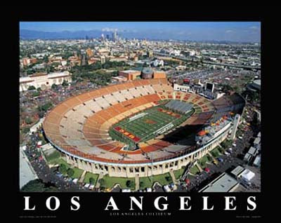 Los Angeles Coliseum, University of Southern California by Mike Smith Wall Art Décor 22 x 28 Art Print