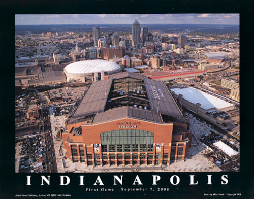 Indianapolis Colts, Lucas Oil Stadium, Indiana by Mike Smith Wall Art Décor 22 x 28 Art Print