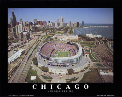 Framed Chicago, Illinois - New Soldier Field | Mike Smith 8 x 10