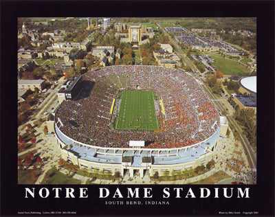 Framed Notre Dame Stadium - South Bend, Indiana by Mike Smith