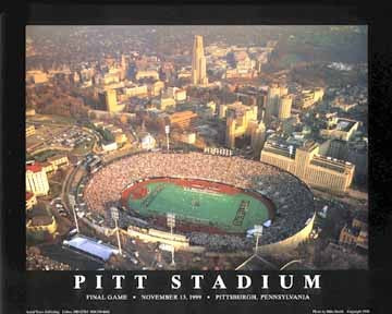 Framed Pitt Stadium, Final Game - Pittsburgh, Pennsylvania by Mike Smith