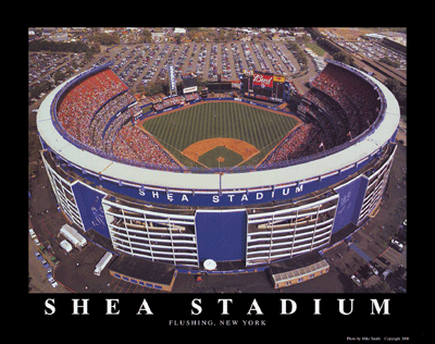 Shea Stadium - Flushing, New York by Mike Smith Wall Art Décor 8 x 10 Art Print