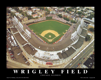 Wrigley Field - Chicago, Illinois by Mike Smith Wall Art Décor 8 x 10 Art Print