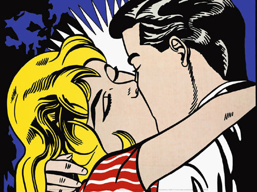 Framed Kiss II, 1962 by Roy Lichtenstein | 11 7/8 x 15 3/4