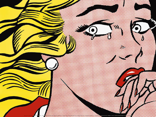 Framed Crying Girl, 1963 by Roy Lichtenstein | 11 7/8 x 15 3/4
