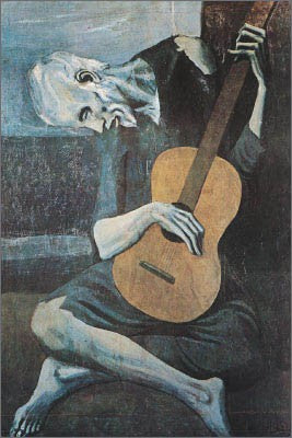 Old Guitarist by Pablo Picasso Wall Art Décor 36 x 24 Art Print
