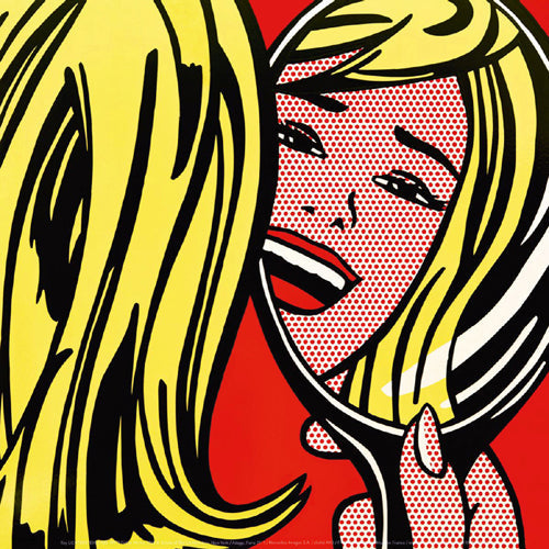 Framed Girl in Mirror, 1963 by Roy Lichtenstein | 11 7/8 x 11 7/8