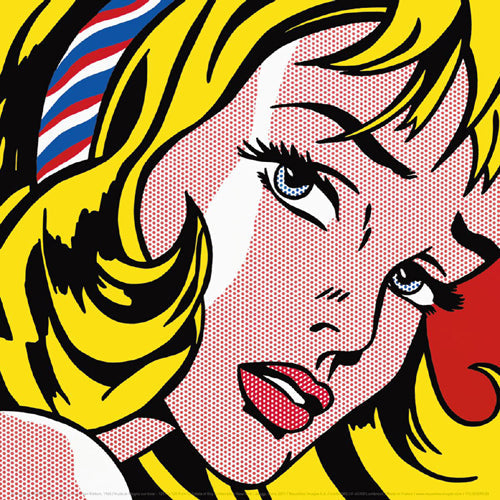 Framed Girl with Hair Ribbon, 1965 by Roy Lichtenstein | 11 7/8 x 11 7/8 A...