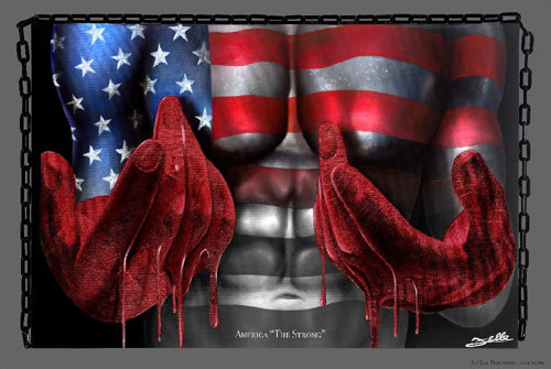 Framed America “The Strong” by Felle | 24 x 36