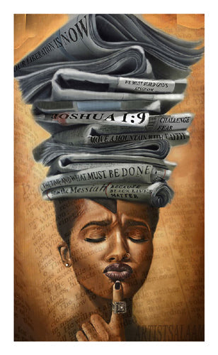 Framed Liberated Thoughts by Salaam Muhammad | 26 x 16