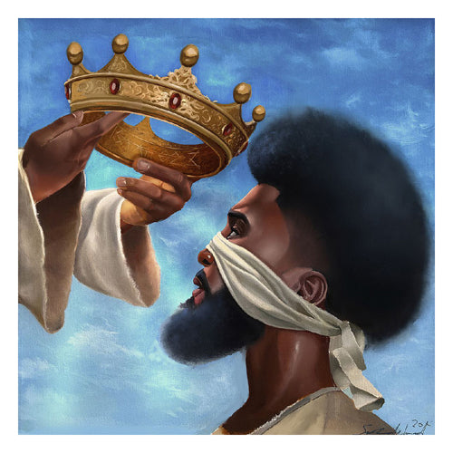 Framed Crown Me Lord: Man by Salaam Muhammad | 25 x 25