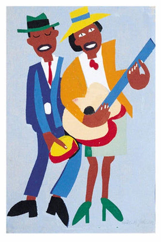 Framed Blind Singer by William H. Johnson | 17 ¾ x 12