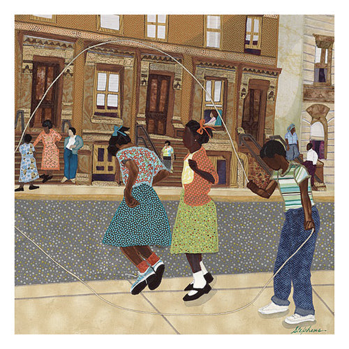 Framed Double Dutch by Phyllis Stephens | 24 x 24