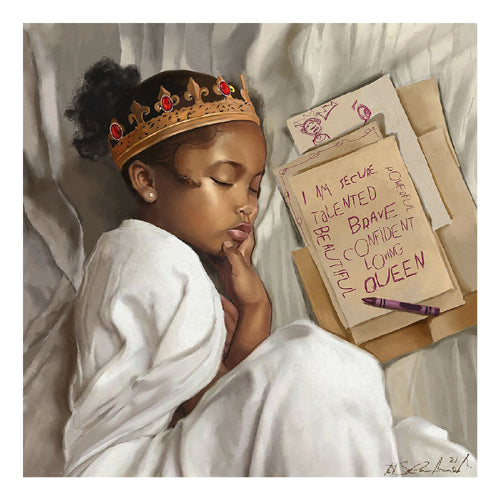 Even When I’m Sleeping: Girl by Salaam Muhammad Wall Art Décor 22 x 22 Art Print