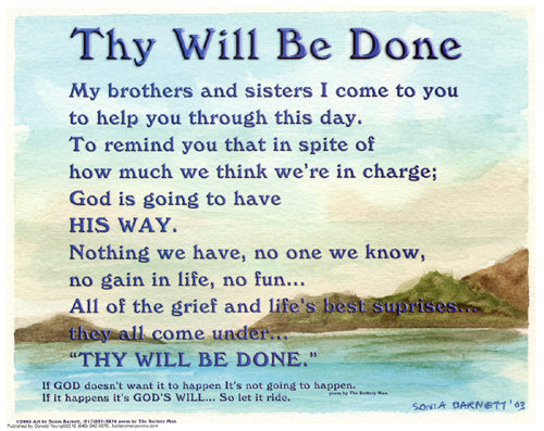 Thy Will Be Done by Batteryman Wall Art Décor 8 x 10 Art Print