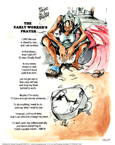 The Early Worker’s Prayer by Batteryman Wall Art Décor 10 x 8 Art Print