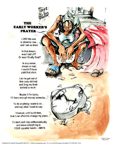 Framed The Early Worker’s Prayer by Batteryman | 10 x 8