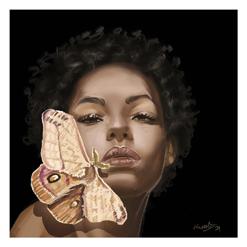 Framed Moth by Adekunle Adeleke | 26 x 26