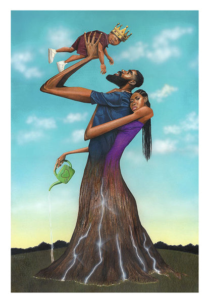 Framed Growth (Family) by Manasseh Johnson Sr. | 29 x 20