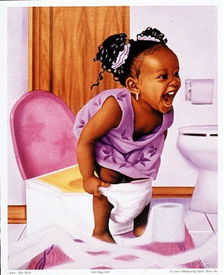 Girl Potty Kid by Alan Hicks Wall Art Décor 10 x 8 Art Print
