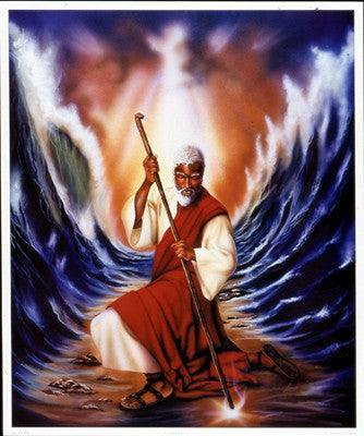 Moses Parting the Red Sea by Aaron Hicks Wall Art Décor 25 x 21 Art Print