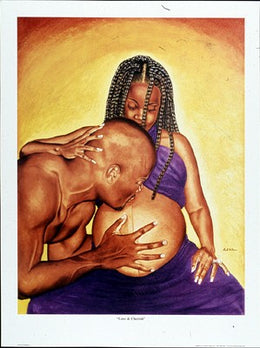 Love and Cherish Art Print by Fred Mathews - Elegant Wall Décor 32x24 inch