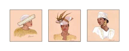 Hattitude in Gold by Marcella Hayes Muhammad Wall Art Décor 8 x 20 Art Print