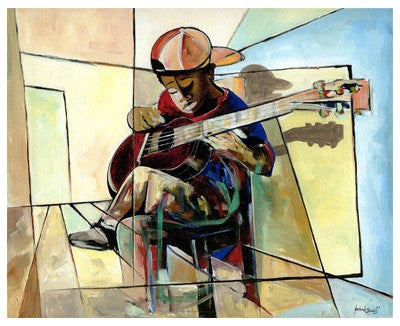 The Little Musician by Nathaniel Barnes Wall Art Décor 22 x 27 Art Print