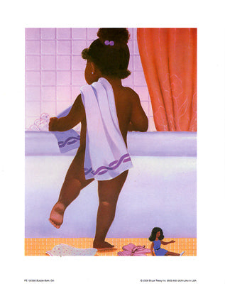 Bubble Bath Girl by Stanley Morgan Wall Art Décor 10 x 8 Art Print