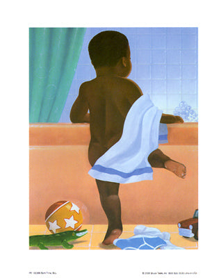 Bath Time Boy by Stanley Morgan Wall Art Décor 10 x 8 Art Print