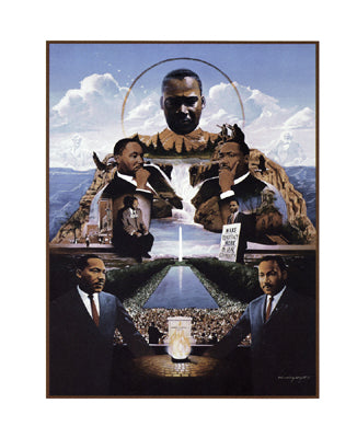 Martin Luther King by Edward Clay Wright Wall Art Décor 28 1/2 x 22 Art Print