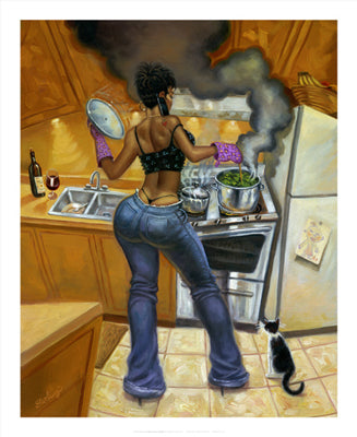 Lookin' Good Cookin' by Sterling Brown Wall Art Décor 10 1/2 x 8 1/2 Art Print